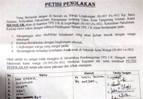 Detail Contoh Surat Petisi Koleksi Nomer 11