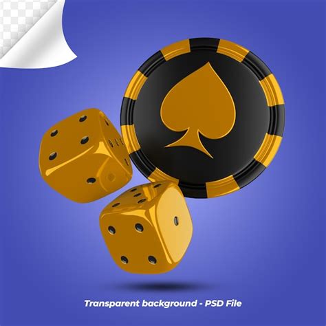 Premium PSD | Casino elements poker elements dice