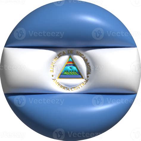 Nicaragua Flag Circle 3D 22501790 PNG