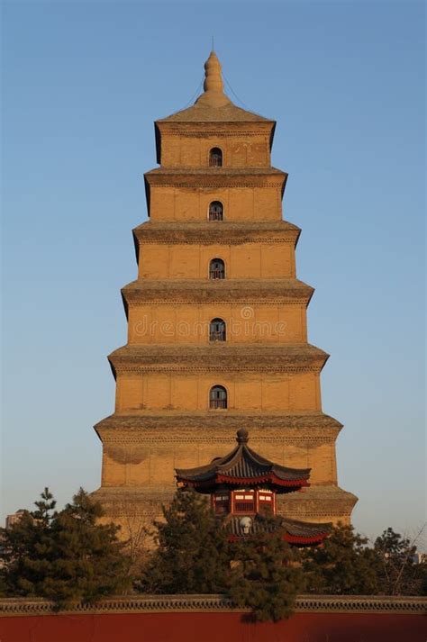 Xian Chinese Wild Goose Pagoda Stock Photo Image Of Buddhist Famous