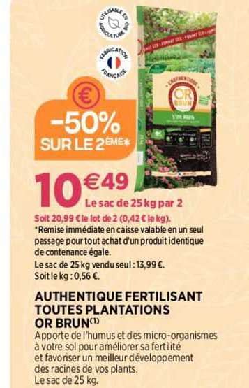 Promo Authentique Fertilisant Toutes Plantations Or Brun Chez Delbard