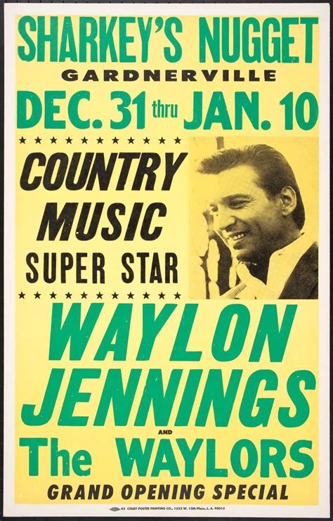 Waylon Jennings Concert Poster