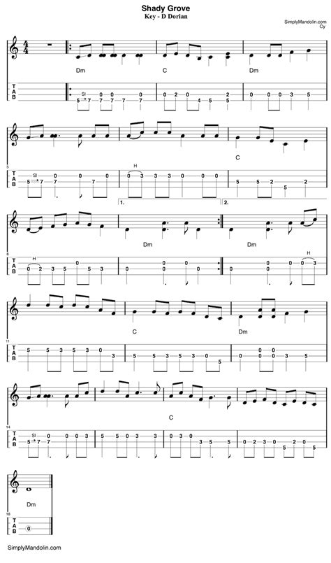 Shady Grove Guitar Chords