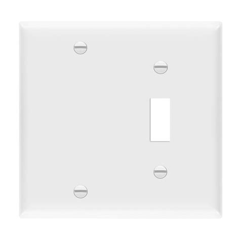 Combination Two Gang Wall Plate Blank And Toggle Enerlites