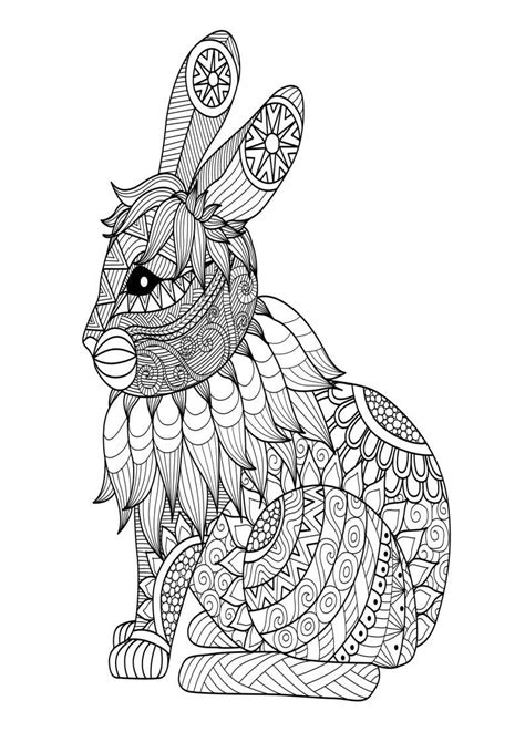 Mindfulness Coloring Rabbit Bunny Coloring Pages Animal Coloring