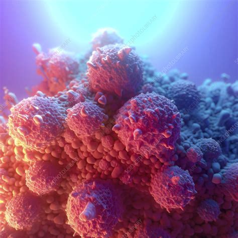 Cancer Cells Illustration Stock Image C057 7780 Science Photo