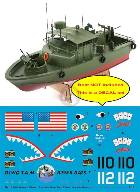 Peddinghaus 1 18 Alpha Boat PBR Pibber Vietnam Markings Pro Boat