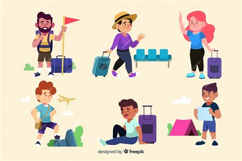 Free Vector People Going On A Trip