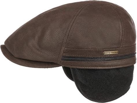 Stetson Redding Earflap Flatcap Für Herren Ledercap Gatsby Nackenschutz