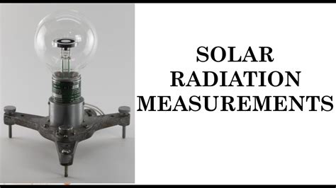 Solar Radiation Measurement In Tamil Energy Engineering Lecture 4