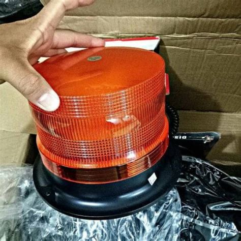 Jual Lampu Rotator Rotari Warning Light Strobo Blits Amber Besar Kota