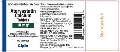 Atorvastatin Fda Prescribing Information Side Effects And Uses