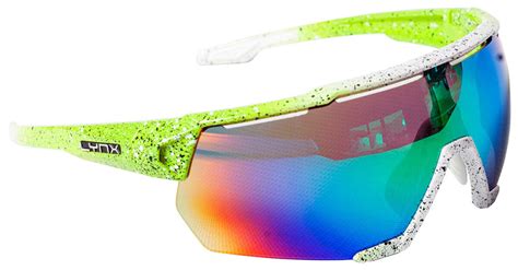 Очки Lynx Omaha Race cat. 3 Shiny Green/White w/ Black Spot Салатовый ...
