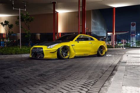 Pic Of The Day Yellow Nissan Gt R With Rocket Bunny Body Kit On Adv