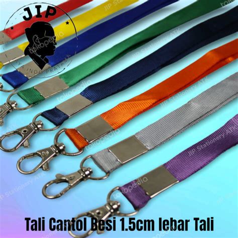 Jual Tali ID Card Lanyard Cantol Kait Besi Name Tag Keplek Sekolah