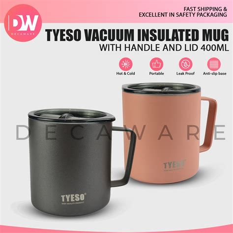 Tyeso Vacuum Insulated Mug With Handle And Lid Ml Shopee Philippines