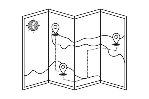 Camping Map Outline Icon By Printables Plazza Thehungryjpeg