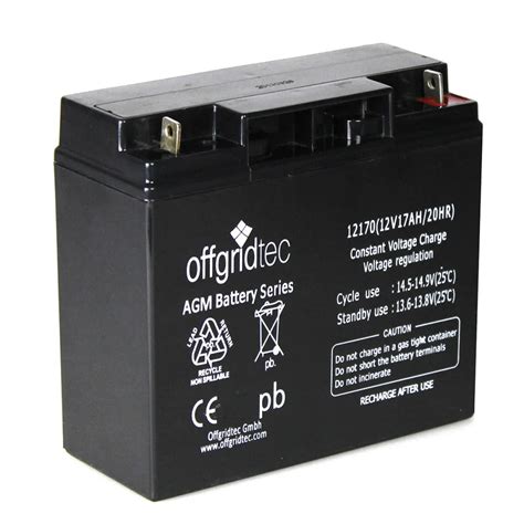 Offgridtec AGM 17Ah 20HR 12V - Solar-Batterie