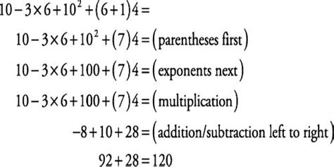 Calculations Using The Order Of Operations Assignment Point