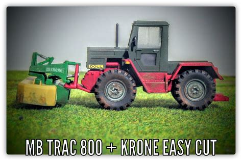 MB Trac 800 1 87 Wiking KRONE Easy Cut Front Mower 1 87 Kibri