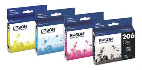 Pack 4 Cartuchos Epson 206 T206 Original Xp 2101 Colores