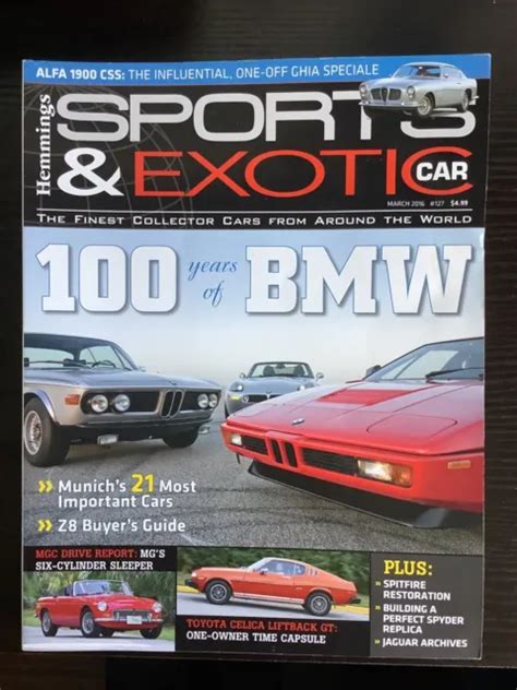 Hemmings Sports And Exotic Car Magazine Issue 127 March 2016 Bmw 100 Years £3 95 Picclick Uk