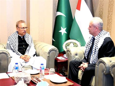 Alvi visits Palestinian embassy as Pakistan sends aid to Gaza - Daily Frontline