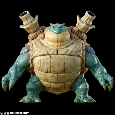 Blastoise Fan Art From Pokemon Finished Projects Blender Artists