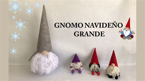 COMO HACER GNOMO NAVIDEÑO GRANDE YouTube