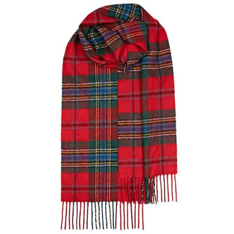 Bowhill Maclean Of Duart Modern Tartan Lambswool Scarf Lochcarron Of