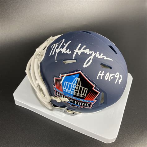 Hof Patriots Mike Haynes Signed Hof Mini Helmet The Official