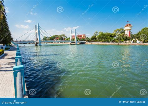 Bridge, Water Tower, Phan Thiet Stock Photo - Image of town, asia ...