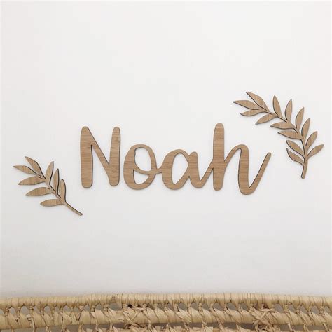 Personalised Wooden Name Sign Medium Lasercut Name Plaque Etsy