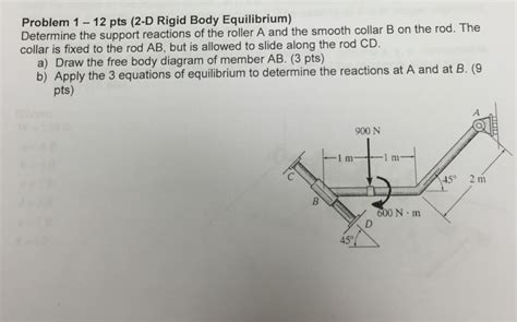 Solved Determine The Support Reactions Of The Roller A And