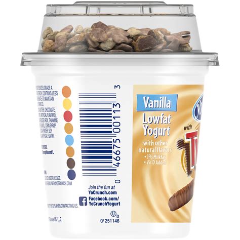 Yocrunch Low Fat Vanilla With Twix Yogurt 6 Oz Shipt