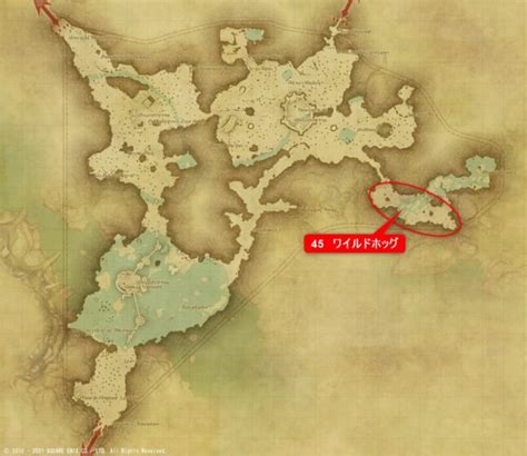 【ff14】討伐手帳 モンスター生息map 巴術士学者、召喚士 Rank 5｜松log