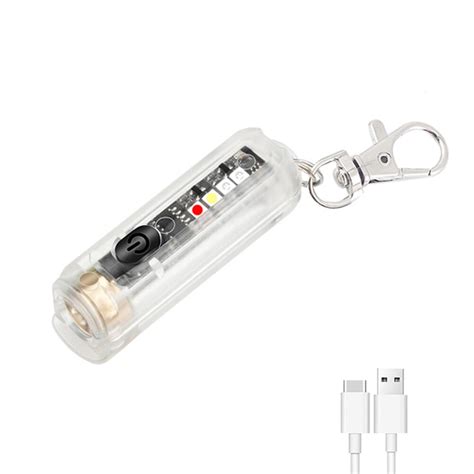 Mini Sleutelhanger Zaklamp Met Gesp Usb Oplaadbare Grandado