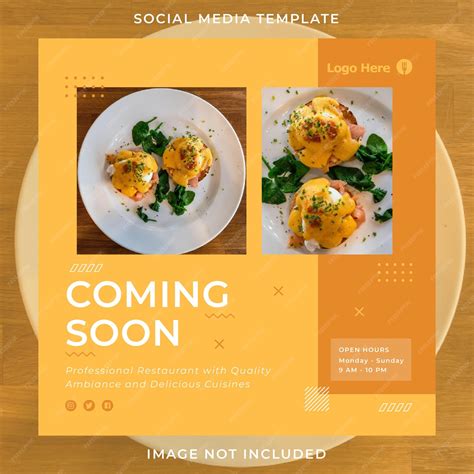Premium Vector | Restaurant coming soon menu design instagram posts