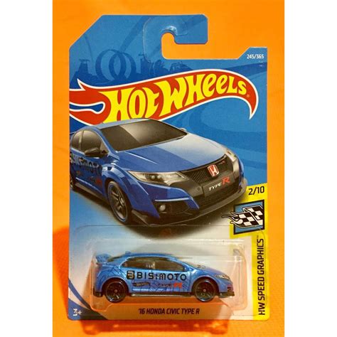 Hot Wheels HW Speed Graphics Series Honda Civic Type R Metallic Blue Shopee Malaysia