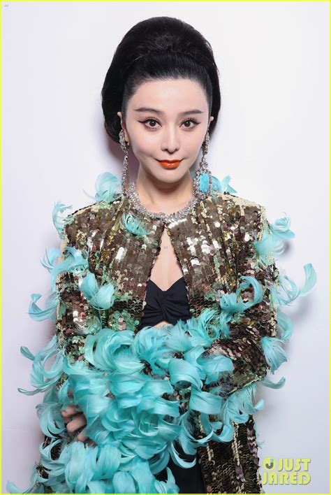 Fan Bingbing Wears Feathered Covered Coat To Giambattista Valli Fashion