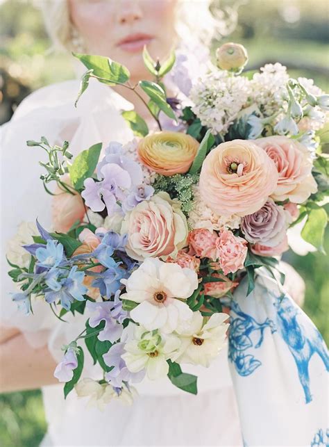 Pastel Bridal Bouquet Pastel Wedding Flowers Summer Wedding Bouquets