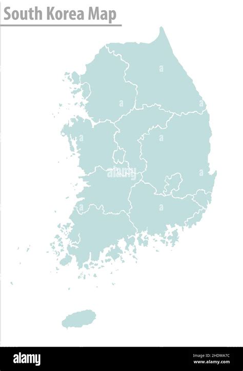 Mapa De Corea Del Sur Ilustraci N Vector Detallado Mapa De Corea Del