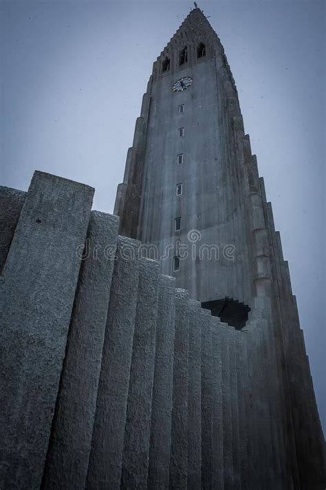 Hallgrimskirkja Church during Winter Storm, Reykjavik, Iceland ...