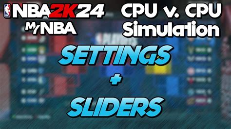 Updated Outdated See Comments Settings Sliders NBA 2K24 MyNBA