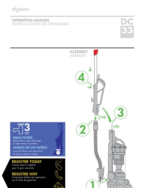 Dyson Dc33 Manual | PDF | Ac Power Plugs And Sockets | Vacuum Cleaner