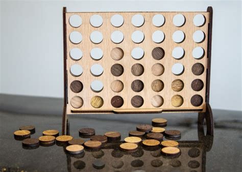 Connect 4 Game Wood