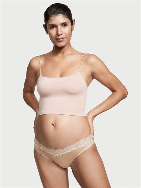 Body by Victoria Hamile Dantelli Bikini Külot Şampanya Beyaz VS26309451 Victoria s Secret VSL