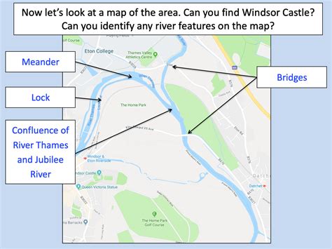 Investigating Features Of The River Thames On Maps And Satellite Photos