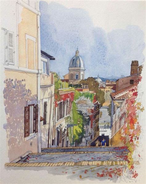 Fabrice Moireau Urban Sketching Building Illustration Painting