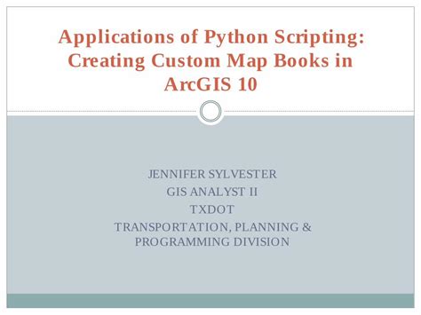 Pdf Applications Of Python Scripting Creating Custom Map Books In